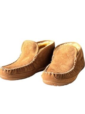 L.L. Bean Men’s Wicked Good Boot Moccasin Size 10 Med,Suede & Shearling Slippers